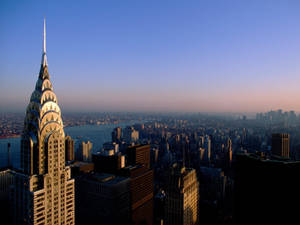 Chrysler Building New York Aerial View Wallpaper
