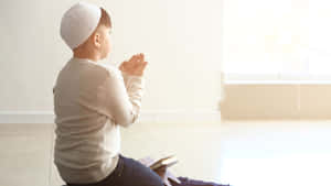 Chubby Muslim Boy Praying Wallpaper