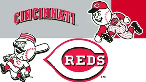 Cincinnati Reds' Baseball Logos Wallpaper