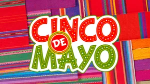 Cinco De Mayo Logo With Colorful Background Wallpaper