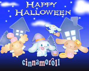 Cinnamoroll Halloween With Friends Wallpaper