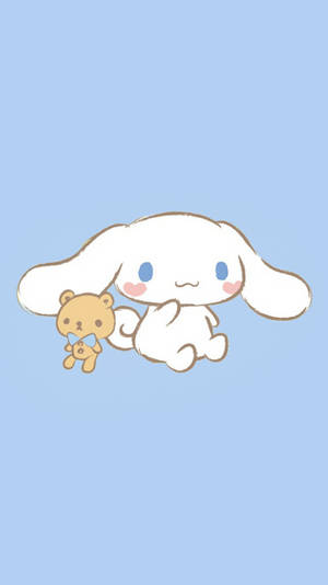 Cinnamoroll With Brown Teddy Wallpaper