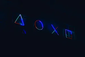 Circle, Cross, Neon, Backlight, Dark Wallpaper