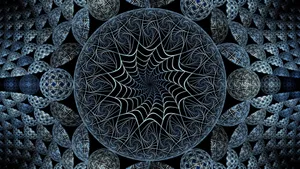 Circle Webs Swirling Fractal Pattern Wallpaper
