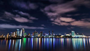City By River Night Wallpaper