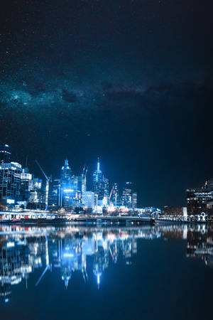 City Night River Wallpaper