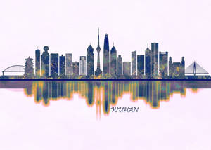 City Of Wuhan Reflection Art Wallpaper