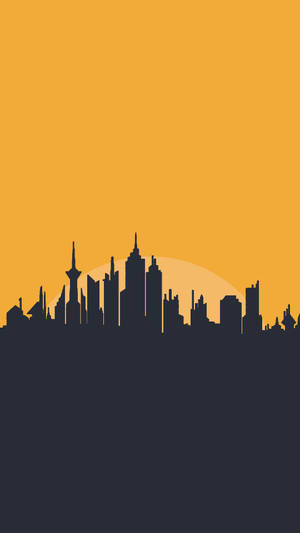 City Silhouette Minimalist Iphone Wallpaper