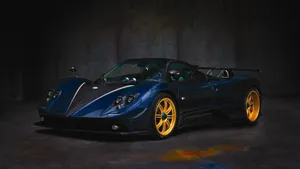 City Street With A Sports Car Wallpaper