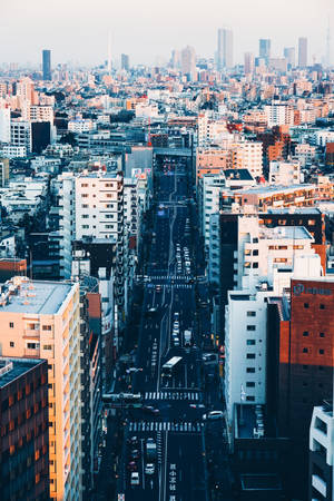 City View Of Tokyo At Sunrise Wallpaper