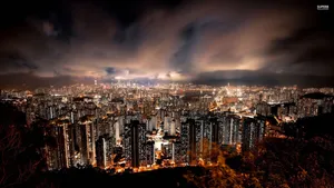 Cityscape In Dusk Wallpaper