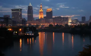 Cityscape Of Cleveland Ohio Wallpaper