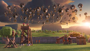 Clash Of Clans Rocket Balloons Wallpaper