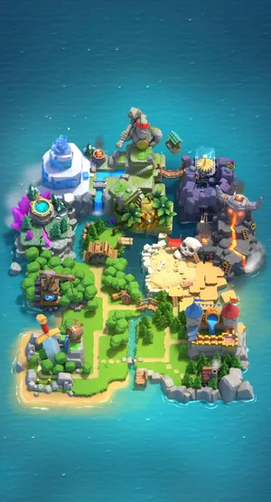 Clash Royale Clan War Island Wallpaper