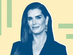 Classic Beauty Brooke Shields Rocking A Blue Color Scheme Wallpaper