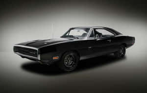 Classic Black Muscle Car Wallpaper