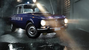 Classic Blue Alfa Romeo Giulia Wallpaper