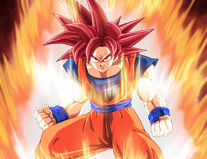 Classic Goku Kaioken Energy Wallpaper