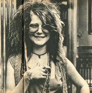 Classic Janis Joplin Rocking The Stage Wallpaper