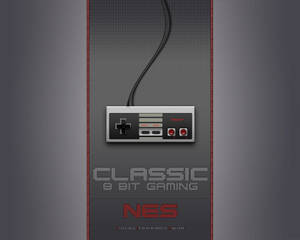 Classic Nes Controller Poster Wallpaper