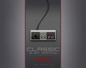Classic Nes Controller Poster Wallpaper