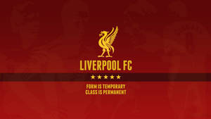 Classic Red And Gold Liverpool Fc Wallpaper