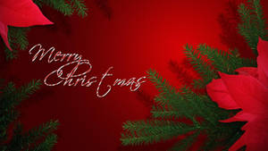 Classic Red Merry Christmas Background Wallpaper
