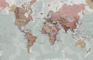 Classic World Map Wallpaper