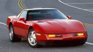 Classy Red C4 Corvette Wallpaper