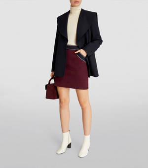 Claudie Pierlot Black Blazer Maroon Skirt Wallpaper