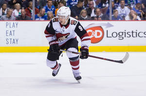 Clayton Keller Arizona Coyotes Vs. Vancouver Canucks Wallpaper