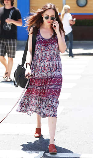 Clergerie Model In Red Slip-ons Wallpaper