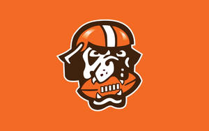 Cleveland Browns Dog Nfl Team Logo Wallpaper