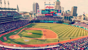 Cleveland Indians In Progressive Field Wallpaper