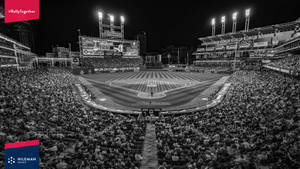 Cleveland Indians Monochrome Progressive Field Wallpaper