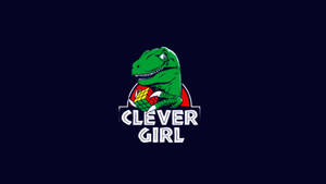 Clever Dinosaur With Rubik's Cube Wallpaper
