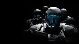 Clone Trooper Army In Pitch Black Wallpaper