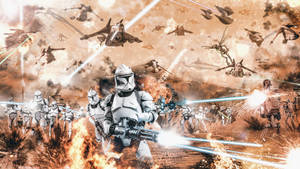 Clone Troopers In War Sepia Wallpaper
