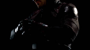 Close Up Detailed Costume Of Daredevil Wallpaper
