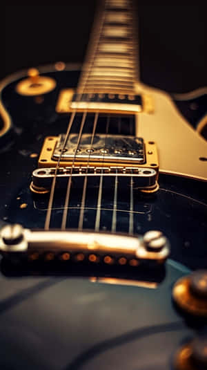 Close Up Electric Guitar Details Wallpaper