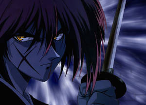 Close-up Kenshin Himura Samurai X Wallpaper