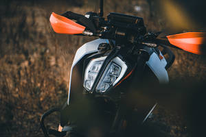 Close-up Of Ktm Duke 200 Motorcycle Wallpaper