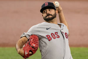 Close-up Of Martin Perez Pitching Wallpaper