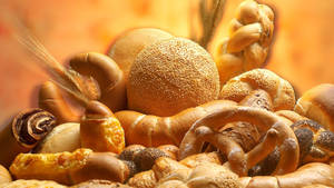 Close-up Shot Bakery Bread Wallpaper