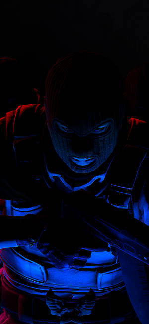 Closeup Cs Go Soldier In Blue Iphone Wallpaper