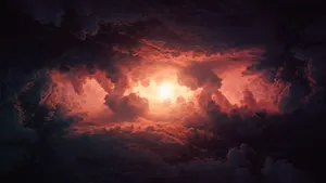 Clouds 4k Dark Pink Light Wallpaper