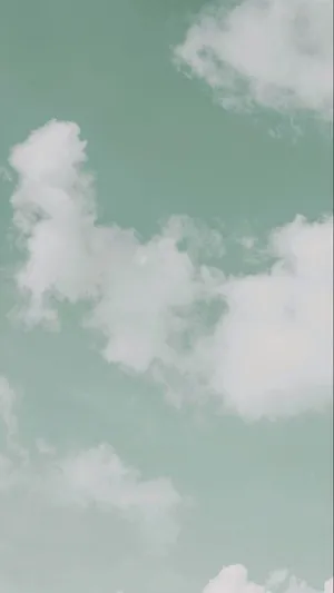 Clouds Against Mint Green Iphone Wallpaper