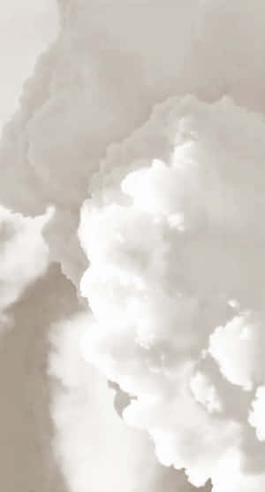 Clouds In Soft White Aesthetic Wallpaper