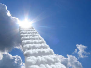 Clouds Stairway To Heaven Wallpaper