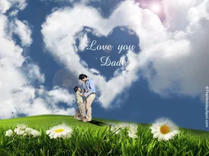 Cloudy Father's Day Wallpaper